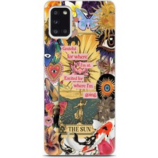 Mobilpad Samsung Galaxy A31 Uyumlu Baskılı Yumuşak Silikon Şeffaf Telefon Kılıfı