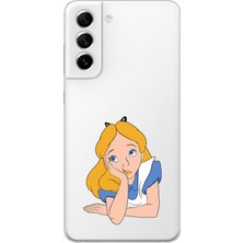 Mobilpad Samsung Galaxy S21 Uyumlu Baskılı Yumuşak Silikon Şeffaf Telefon Kılıfı