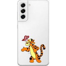 Mobilpad Samsung Galaxy S21 Uyumlu Baskılı Yumuşak Silikon Şeffaf Telefon Kılıfı