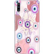 Mobilpad Samsung Galaxy A70 Uyumlu Baskılı Yumuşak Silikon Şeffaf Telefon Kılıfı