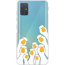 Mobilpad Samsung Galaxy A71 Uyumlu Baskılı Yumuşak Silikon Şeffaf Telefon Kılıfı