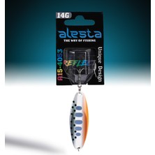 Alesta Reflect 14G Beyaz/gri/turuncu Noktalı