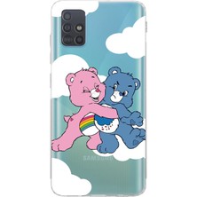 Mobilpad Samsung Galaxy M51 Uyumlu Baskılı Yumuşak Silikon Şeffaf Telefon Kılıfı