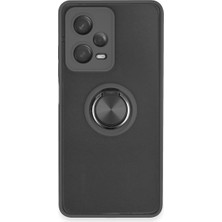 Najmaddin Xiaomi Redmi Note 12 5g Kılıf Montreal Yüzüklü Silikon Kapak - Siyah