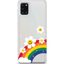 Mobilpad Samsung Galaxy A31 Uyumlu Baskılı Yumuşak Silikon Şeffaf Telefon Kılıfı