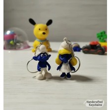 OEM EMR3D Tasarım Şirin ve Şirine Figür Anahtarlık