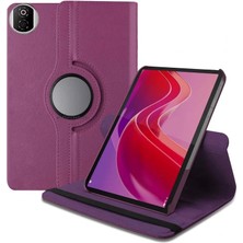 Najmaddin Huawei Honor Pad X7 360 Tablet Deri Kılıf - Mor