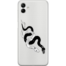 Mobilpad Samsung Galaxy A04 Uyumlu Baskılı Yumuşak Silikon Şeffaf Telefon Kılıfı