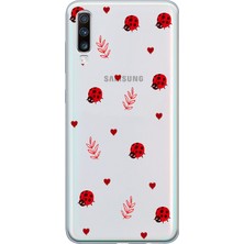 Mobilpad Samsung Galaxy A70 Uyumlu Baskılı Yumuşak Silikon Şeffaf Telefon Kılıfı