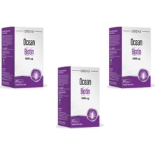 Orzax Ocean Biotin 5000 Mcg 60 Kapsül 3'lü
