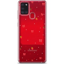 Mobilpad Samsung Galaxy A21S Uyumlu Baskılı Yumuşak Silikon Şeffaf Telefon Kılıfı