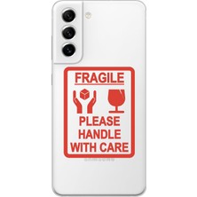 Mobilpad Samsung Galaxy S21 Uyumlu Baskılı Yumuşak Silikon Şeffaf Telefon Kılıfı