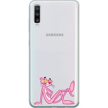 Mobilpad Samsung Galaxy A70 Uyumlu Baskılı Yumuşak Silikon Şeffaf Telefon Kılıfı