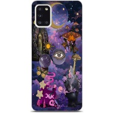 Mobilpad Samsung Galaxy A31 Uyumlu Baskılı Yumuşak Silikon Şeffaf Telefon Kılıfı