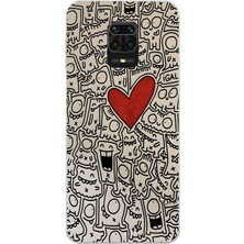 Mobilpad Xiaomi Redmi Note 9 Pro Uyumlu Baskılı Yumuşak Silikon Şeffaf Telefon Kılıfı