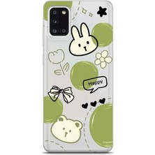 Mobilpad Samsung Galaxy A31 Uyumlu Baskılı Yumuşak Silikon Şeffaf Telefon Kılıfı