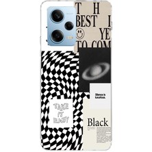 Mobilpad Xiaomi Redmi Note 12 Pro 5g Uyumlu Baskılı Yumuşak Silikon Şeffaf Telefon Kılıfı