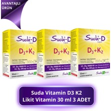Suda Vitamin D3 K2 Likit Vitamin 30 ml 3 Adet