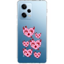 Mobilpad Xiaomi Redmi Note 12 Pro 5g Uyumlu Baskılı Yumuşak Silikon Şeffaf Telefon Kılıfı