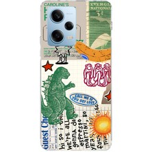 Mobilpad Xiaomi Redmi Note 12 Pro 5g Uyumlu Baskılı Yumuşak Silikon Şeffaf Telefon Kılıfı