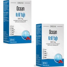 Orzax Ocean Krill Oil 500 Mg 30 Softjel Kapsül 2'li Paket