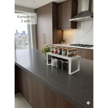 FORMVİA Tezgah Üstü Raf Dolap Içi Düzenleyici Baharat Rafı Çok Amaçlı Raf