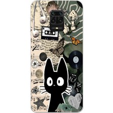 Mobilpad Xiaomi Redmi Note 9 Pro Uyumlu Baskılı Yumuşak Silikon Şeffaf Telefon Kılıfı