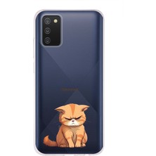 Mobilpad Samsung Galaxy A02S Uyumlu Baskılı Yumuşak Silikon Şeffaf Telefon Kılıfı