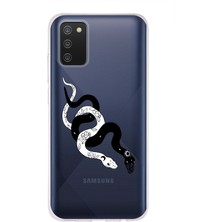 Mobilpad Samsung Galaxy A02S Uyumlu Baskılı Yumuşak Silikon Şeffaf Telefon Kılıfı
