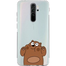 Mobilpad Xiaomi Redmi Note 8 Pro Uyumlu Baskılı Yumuşak Silikon Şeffaf Telefon Kılıfı