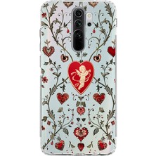 Mobilpad Xiaomi Redmi Note 8 Pro Uyumlu Baskılı Yumuşak Silikon Şeffaf Telefon Kılıfı