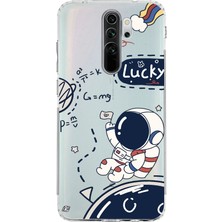 Mobilpad Xiaomi Redmi Note 8 Pro Uyumlu Baskılı Yumuşak Silikon Şeffaf Telefon Kılıfı