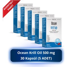 Orzax Ocean Krill Oil 500 Mg 30 Kapsül (5 Adet)