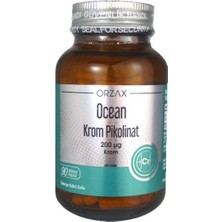 Orzax Ocean Krom Pikolinat 200 Mcg 90 Kapsül Krom Pikolinat Içeren Takviye Edici Gıda