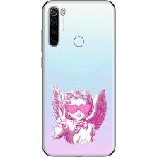 Mobilpad Xiaomi Redmi Note 8 Uyumlu Baskılı Yumuşak Silikon Şeffaf Telefon Kılıfı