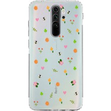 Mobilpad Xiaomi Redmi Note 8 Pro Uyumlu Baskılı Yumuşak Silikon Şeffaf Telefon Kılıfı