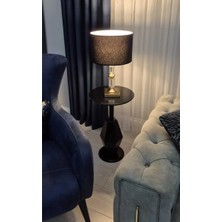 Eks Tekli Mantar Prizma Yan Sehpa Mdf Siyah 55 cm GD-MP0101-1