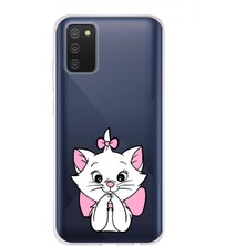 Mobilpad Samsung Galaxy A02S Uyumlu Baskılı Yumuşak Silikon Şeffaf Telefon Kılıfı