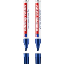 Edding Permanent Markör (Kesik Uç) Mavi (ED-3300) ( 2 Adet )