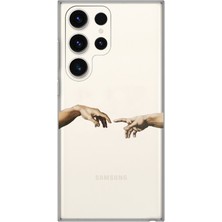 Mobilpad Samsung Galaxy S25 Ultra Uyumlu Baskılı Yumuşak Silikon Şeffaf Telefon Kılıfı