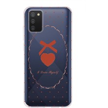 Mobilpad Samsung Galaxy A02S Uyumlu Baskılı Yumuşak Silikon Şeffaf Telefon Kılıfı