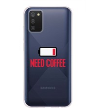 Mobilpad Samsung Galaxy A02S Uyumlu Baskılı Yumuşak Silikon Şeffaf Telefon Kılıfı
