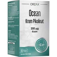 Orzax Ocean Krom Pikolinat 90 Kapsül 20 Mcg Takviye Edici Gıda