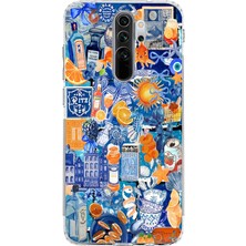 Mobilpad Xiaomi Redmi Note 8 Pro Uyumlu Baskılı Yumuşak Silikon Şeffaf Telefon Kılıfı