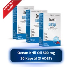 Orzax Ocean Krill Oil 500 Mg 30 Kapsül (3 Adet)