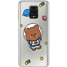 Mobilpad Xiaomi Redmi Note 9 Pro Uyumlu Baskılı Yumuşak Silikon Şeffaf Telefon Kılıfı