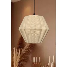 Decory Carina Hasır Renk Rattan Görünümlü Avize, Pinterest Tekli Sarkıt Avize (Bioplastik)