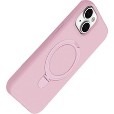 Dadya Milla Ddy  Apple iPhone 15 Plus Regal Magsafe Standlı Kapak - Açık Pembe Mil