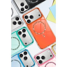 Dadya Milla Ddy  Apple iPhone 17 Pro Max Live Diamond Magsafe Kapak - Turuncu Mil