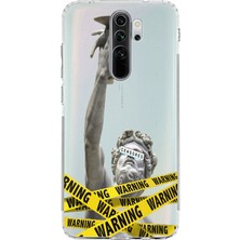 Mobilpad Xiaomi Redmi Note 8 Pro Uyumlu Baskılı Yumuşak Silikon Şeffaf Telefon Kılıfı